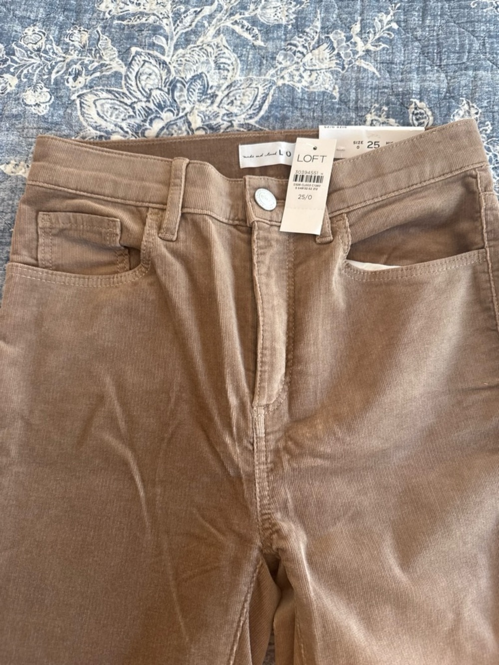 LOFT Men's Slim Corduroy Jeans in Light Brown